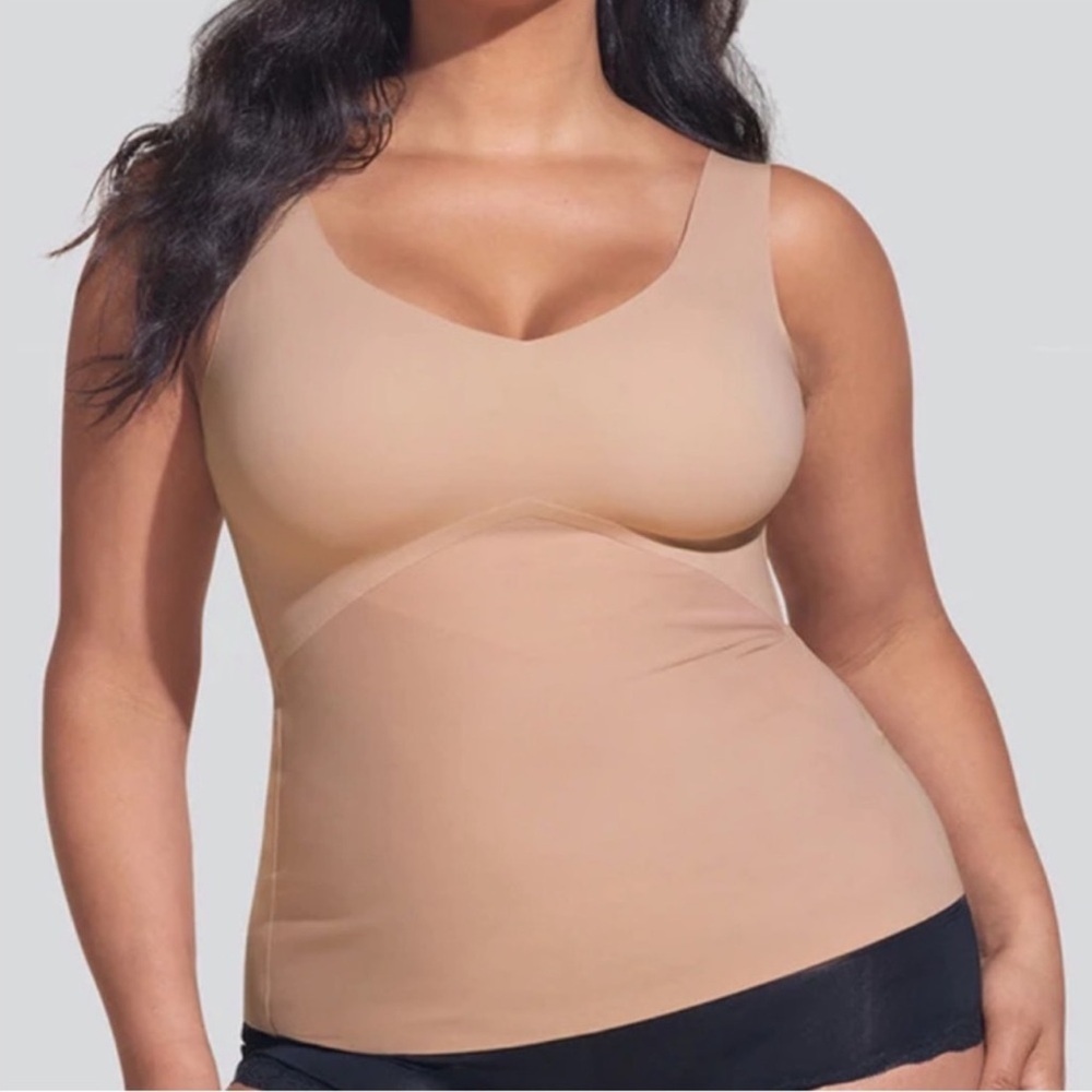 HoneyLove LiftWear Beige Neutral Tank Top 3X Shapewear Sand Comfy Compression